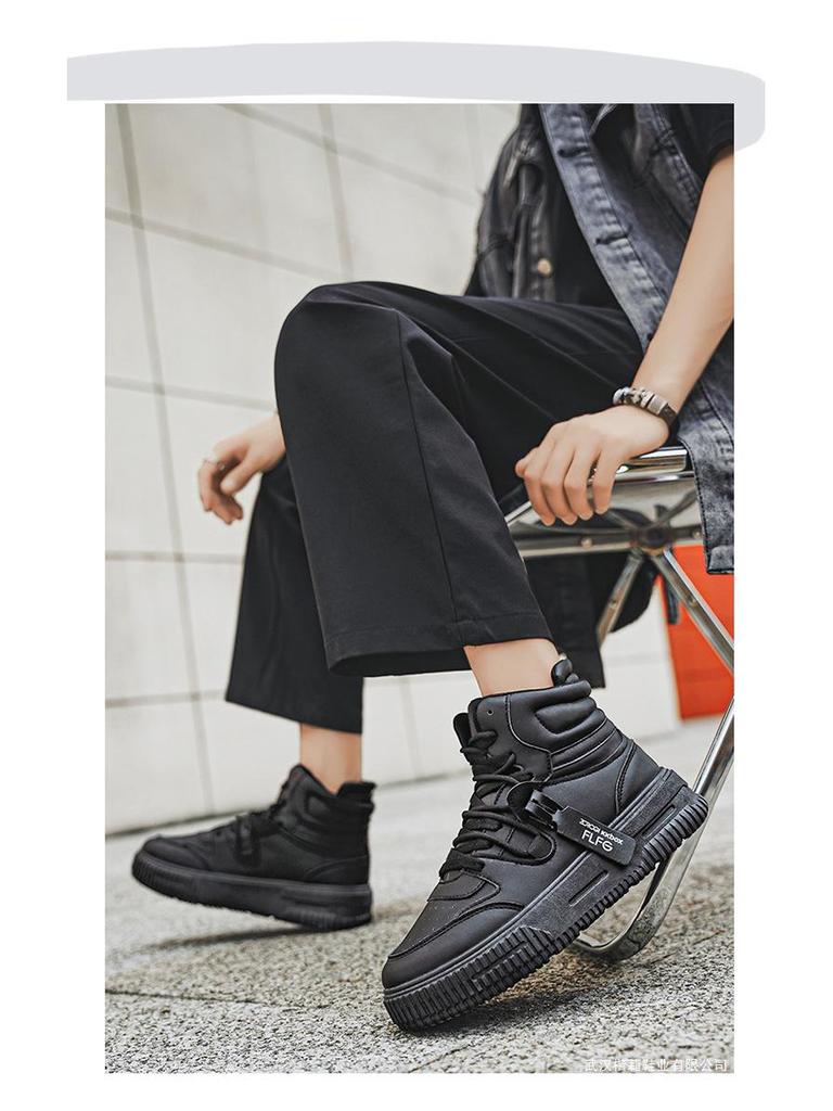 Белые кроссовки хай-топы Comic Con с внутренней высотой 10 см, толстая подошва 12 см - Модные повседневные спортивные кеды на доске в корейском стиле