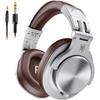 OneOdio Dj Wired Headphones In lIne Mic Monitor Headphones Sealed Double Hole Musical Instrument Practice recordIng Dtm A71 Silver Silver