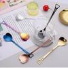 Love Heart Shape Coffee Spoon 304 Stainless Steel Spoon Teaspoon Dessert Snack Scoop Milk Children Tableware Tools Accessories