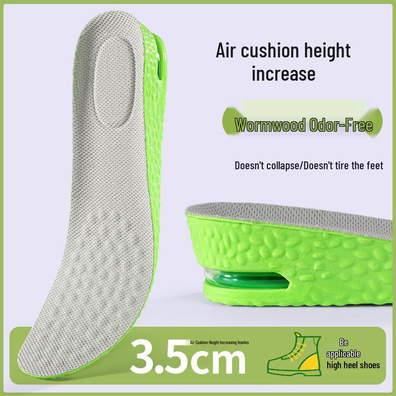 Unisex Air Cushion Height-Boosting Insoles - Non-Collapsing, Shock-Absorbing, Sweat-Wicking, Breathable, Odor-Resistant, Invisible Full-Length Design