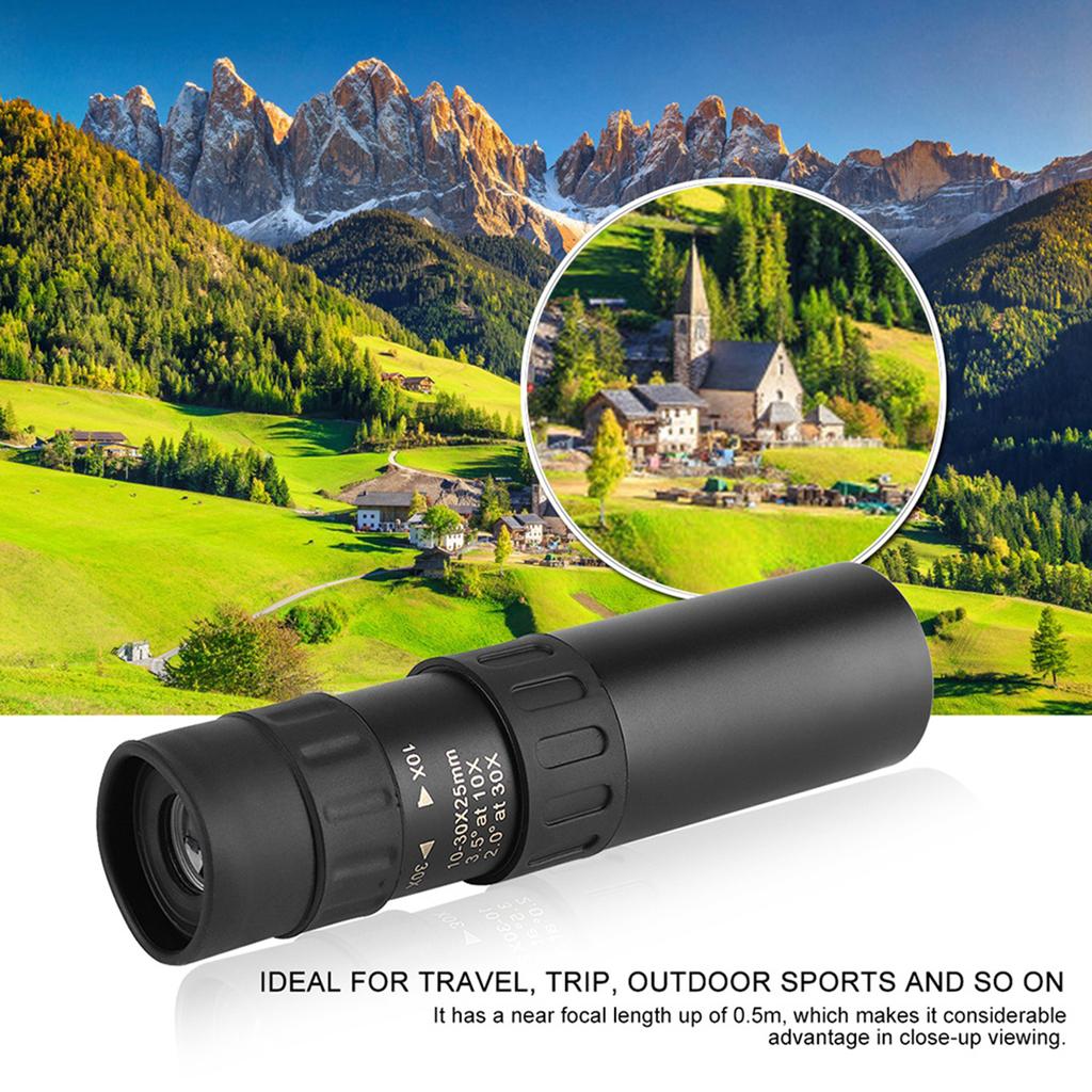 10?30x25 Zoom Монокуляр ночного видения Высокое разрешение Портативный карманный телескоп