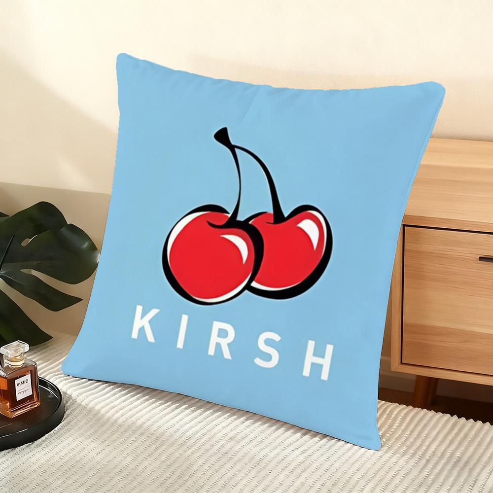 Бренд K-Kirsh Чехол для подушки-кушона Вишня Мягкий коротковорсовый чехол для подушки Гладкая уютная текстура Эстетичный чехол для подушки Декор для дома