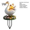 Decorative Animal Statue Acrylic Duck Ground Stake for Outdoor Garden Decor, Weather Resistant 2D Flat Parent Cute Goose Family Figure And Child Yard