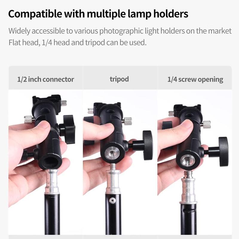 Крепление для вспышки Speedlite, поворотный кронштейн для стойки с подсветкой, с держателем для зонта и отражателя для Canon Nikon Yongnuo Godox