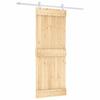 VidaXL Sliding Door and Hardware Kit 80x210 Cm Solid Pine, Interior Door, Interior Barn Door 3203180