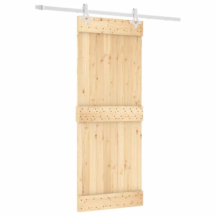 VidaXL Sliding Door and Hardware Kit 80x210 Cm Solid Pine, Interior Door, Interior Barn Door 3203180