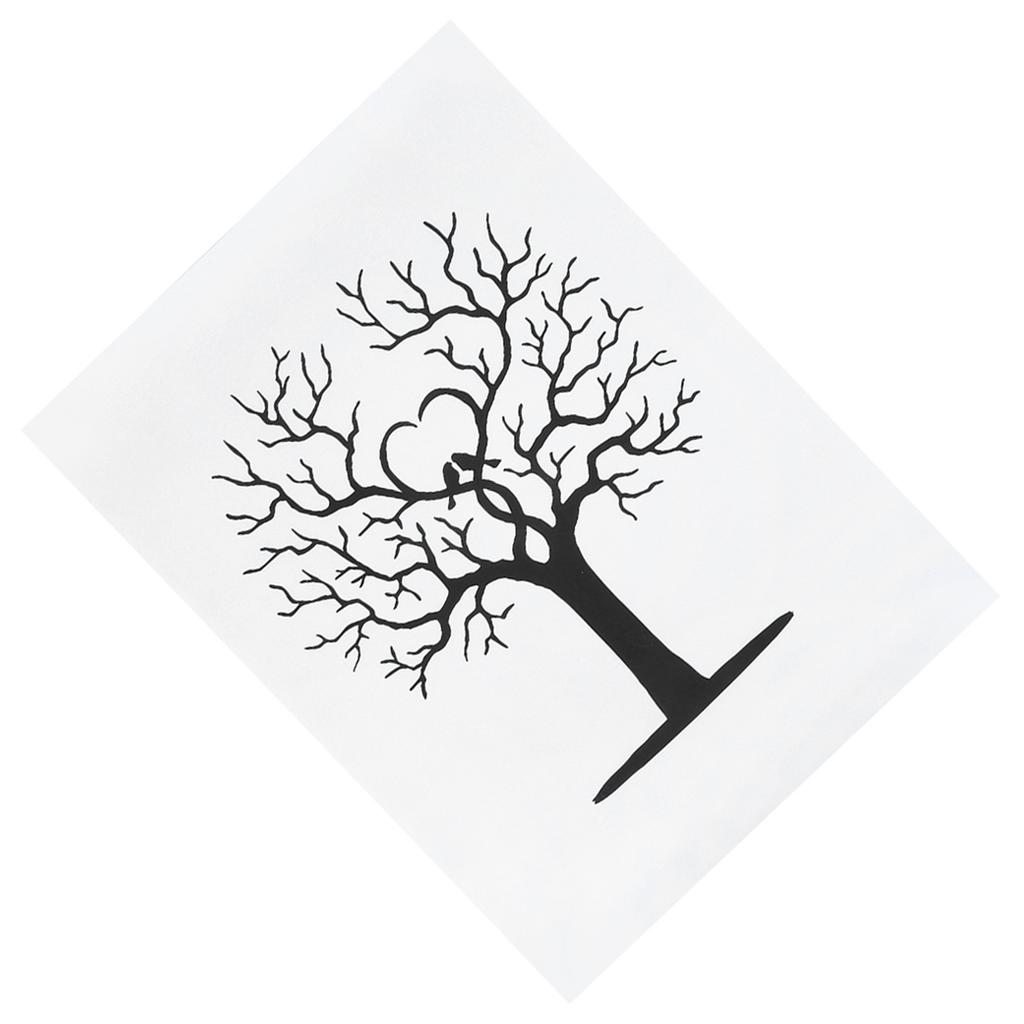 Fingerprint Tree DIY Guest Signature Sign‑In Book Canvas Thumbprint Painting