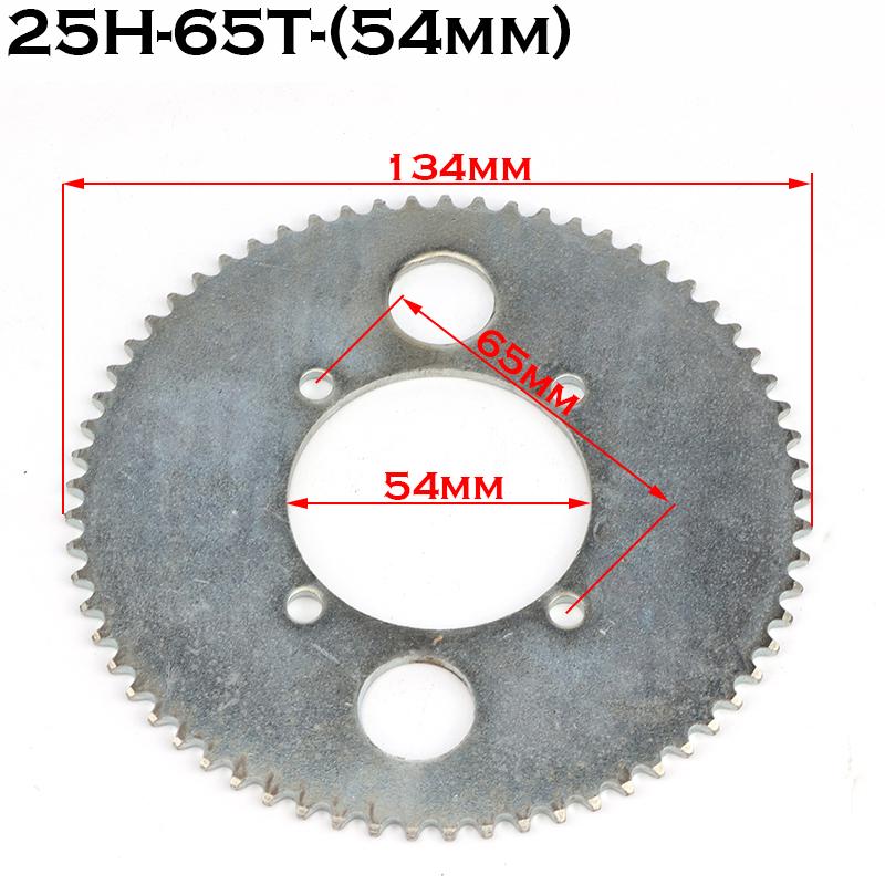 25H Sprocket 55t 65t Tooth 54MM Rear Sprocket For 47CC 49CC Mini Moto ATV Quad Dirt Pit Pocket 2 Stroke Engine