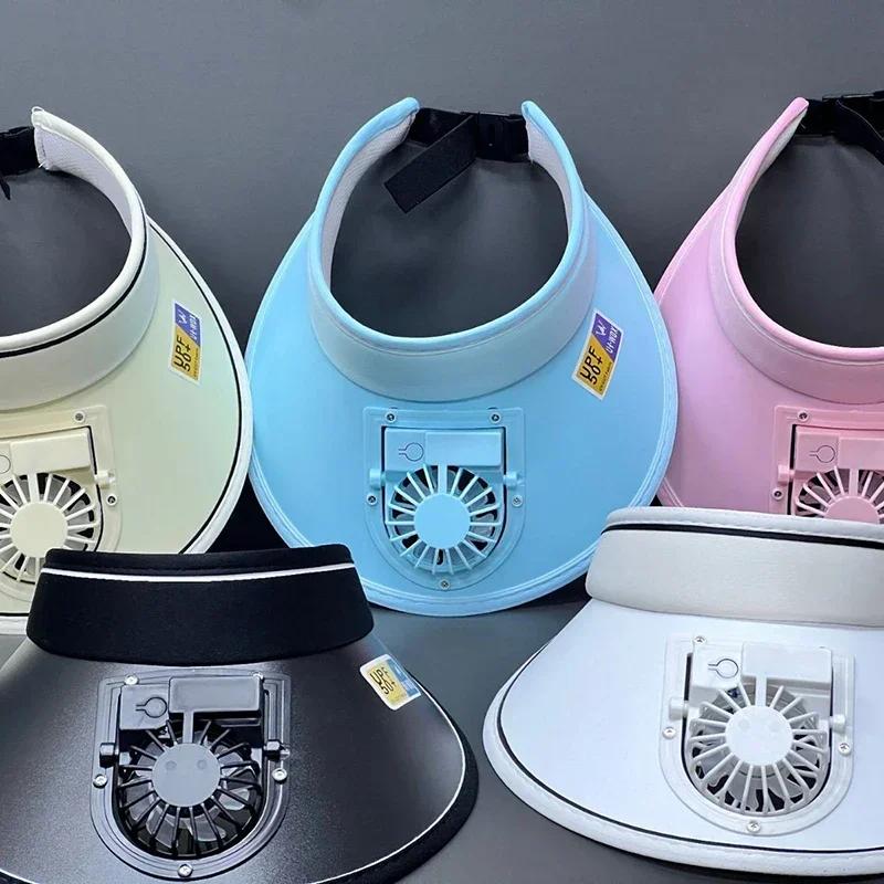 Кепка с охлаждающим вентилятором, дышащая, с USB-подзарядкой, кепка с козырьком от солнца и вентилятором для мужчин, женщин, девушек, мальчиков, для спорта, рыбалки, путешествий