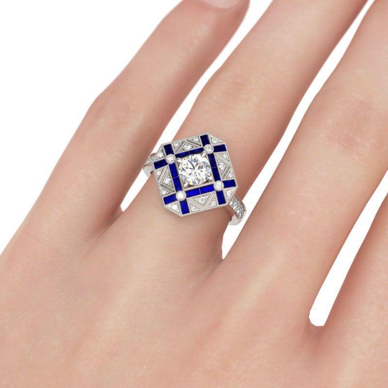 Изысканные женские украшения из белого золота с цирконами, обручальные кольца для особых случаев