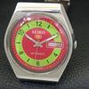 ЯПОНИЯ 6309A ВИНТАЖНЫЕ МУЖСКИЕ АВТОМАТИЧЕСКИЕ ЧАСЫ SEIKO 5 С ЦИФЕРБЛАТОМ КРАСНОГО ЦВЕТА a702726-1
