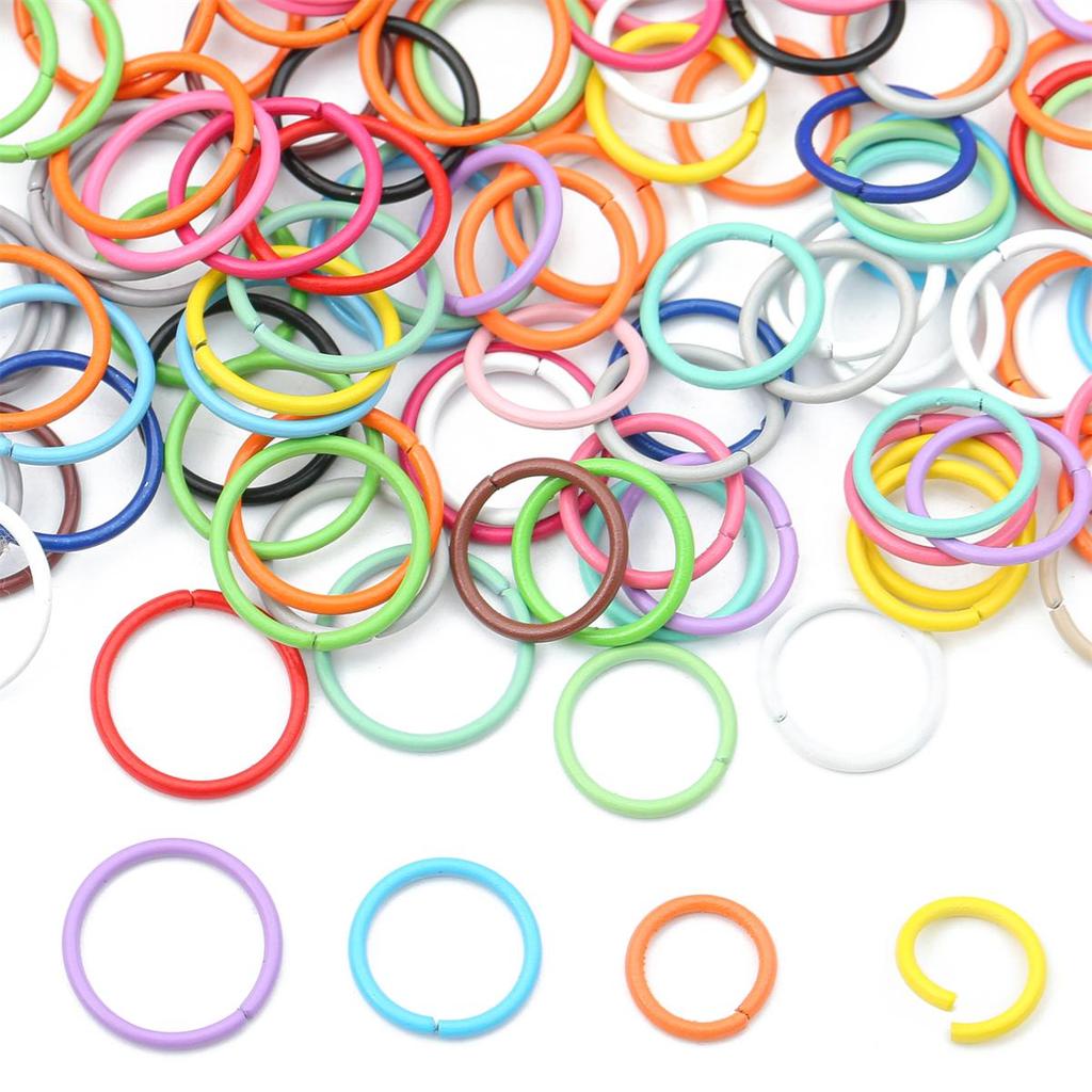 Круглые кольца для прыжков, красочные витые открытые разъёмные кольца, кольца для прыжков, соединитель для изготовления ювелирных изделий своими руками, поиск расходных материалов