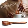 7Pcs Small Wooden Spoons Set Eco Friendly Long Handle Mini Table Spoon for Cooking Serving DIY Projects