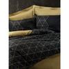 Parure de lit - 1 housse de couette 220 x 240 cm + 2 taies d'oreiller 60 x 60 cm - 100% coton renforcé - Noir