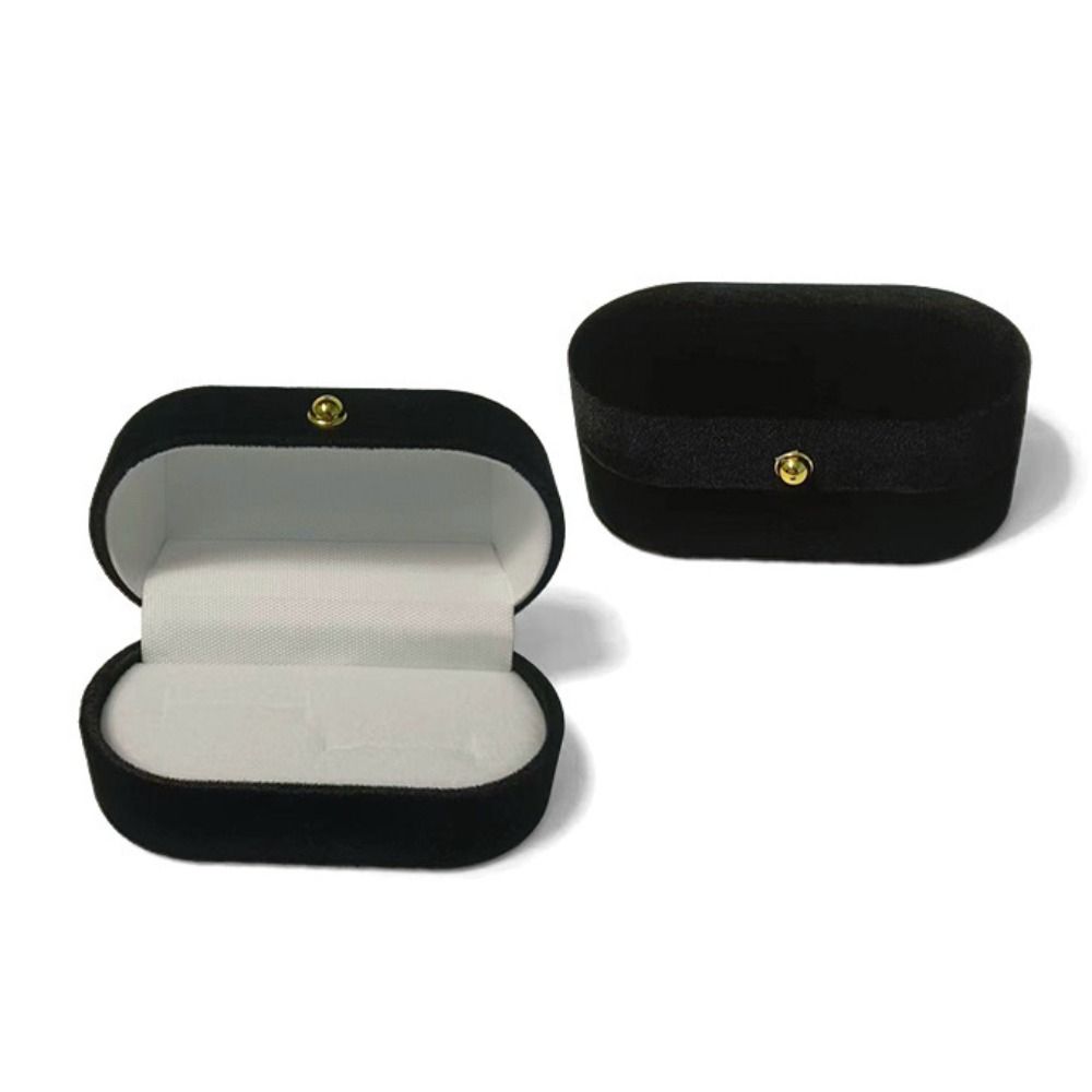 Бархатная витрина для ювелирных изделий, коробка для парных колец, коробка для серег в винтажном стиле, коробка для колец с двумя прорезями