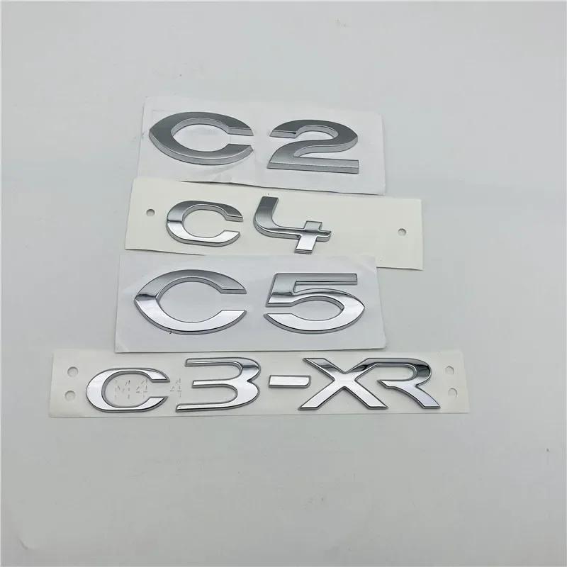 Tailgate Emblem Rear Boot Lid Logo Nameplate Sticker For C2 C4 C5 2.3 C3-XR C-elysee C-QUATRE
