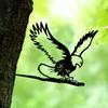 Attractive 1pc Metal Eagle Silhouette - Rustic Home Decor. A Captivating Steel Cutout for Patio, Making Your Space Stand Out.