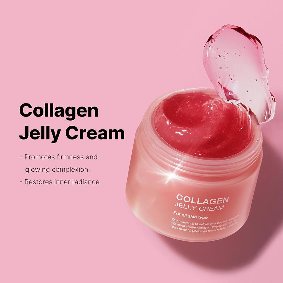 Collagen Jelly Face Cream 100g Nourishing Moisturizer Shrinks Pores Removes Comedones Face Toner Korean Skin Care