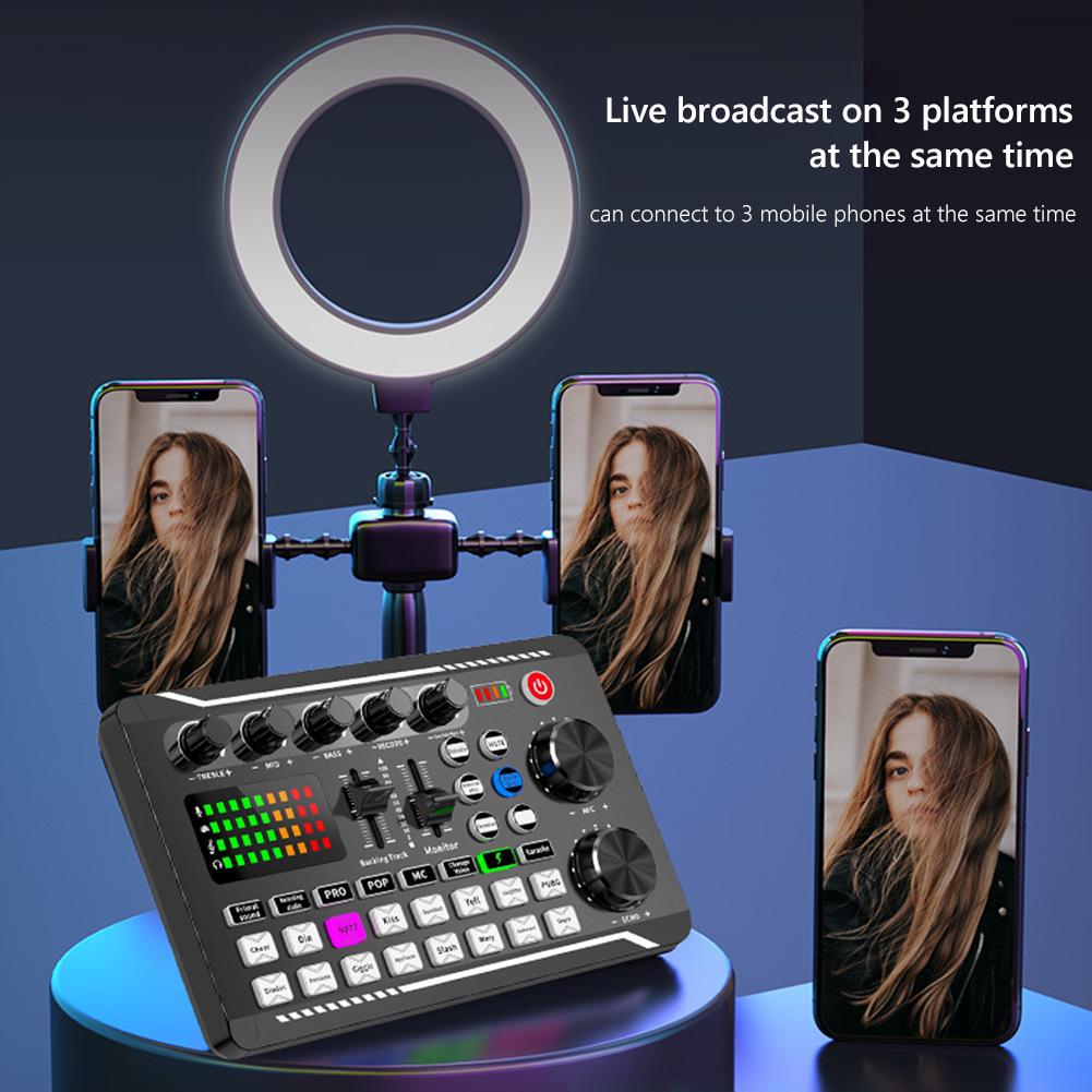 Звуковая карта F998 Live и конденсаторный микрофон BM800 для караоке