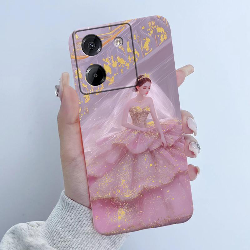 Чехол для телефона Xiaomi Poco M7 Pro 5G, модный дизайн 'Цветочная девушка', мягкий силикон TPU, задняя крышка для Poco M 7 Pro M7Pro 5g