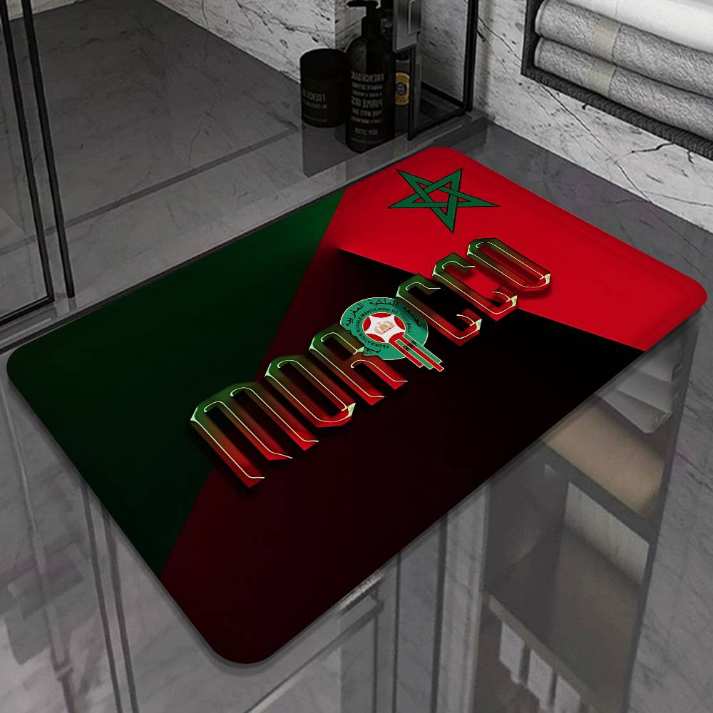 Popular M-Morocco F-Flag Floor Mat Cheaper Anti-slip Modern Living Room Balcony Printed Bedside Mats