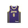 NBA Jersey Los Angeles Lakers Statement Edition Letter Print Round Neck Sleeveless Kids Basketball Shirt Kids Tops Purple DR1055-504