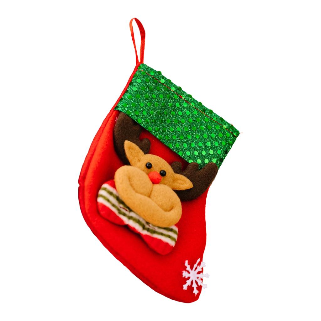 Рождественские носки подарочный пакет маленький конфеты украшения подарочный пакет рождественский снеговик олень старик носки подвеска