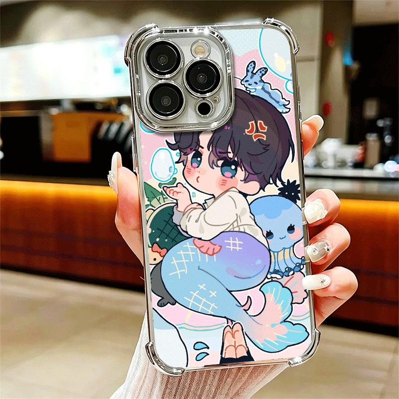 Любовь И Глубокий Космос Милый Мягкий Чехол Для Телефона Для iPhone 15 16 17 Air 14 Pro Max 16E Plus 13 12 Mini Покрытие Противоударный Fundas