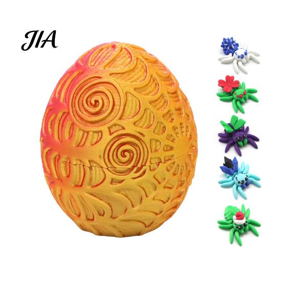 Modern Interior Sculptures 3D Printed Spider Figurine, Articulated Fidget Toy, Movable Joints Small Figurine for Balcony Animal Creative Desktop