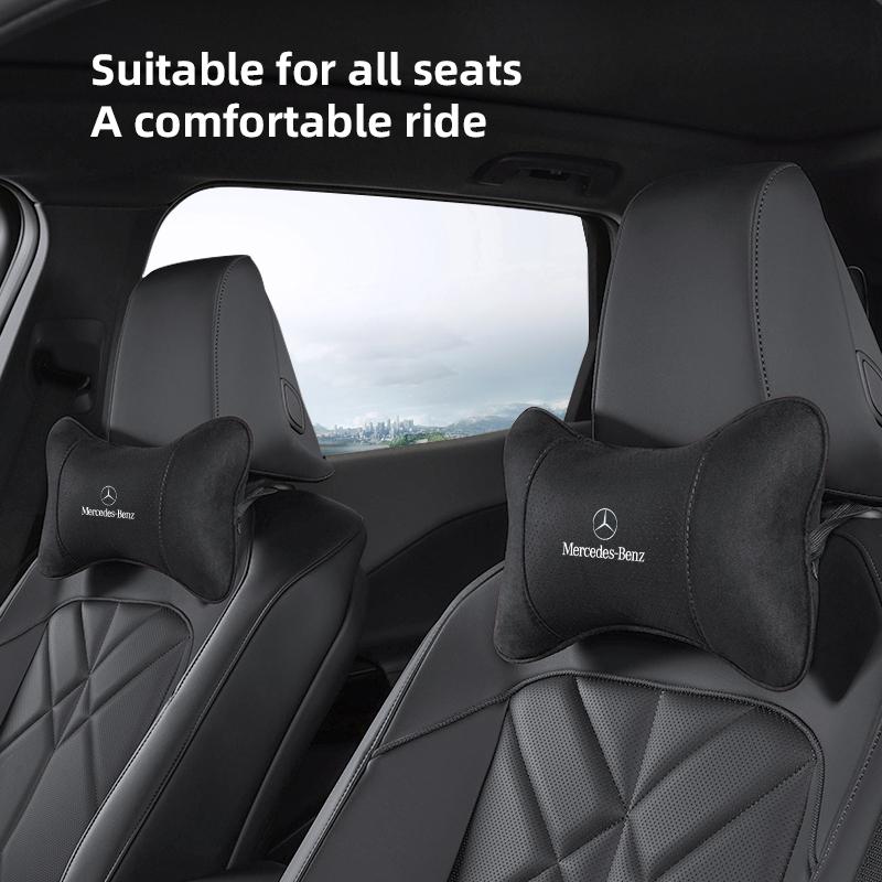 VRN2 1Pcs Car Seat Headrest Neck Pillow Head Support Cushion For Mercedes Benz AMG E S C A Class GLE GLC GLA CLA W206 W204 W205 W211