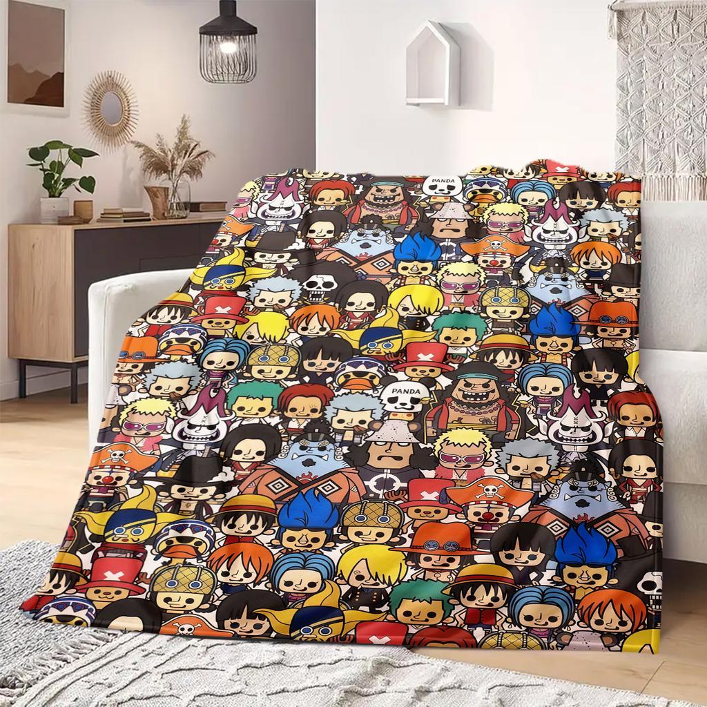 ONE PIECE Print Blanket Warm Comfortable Flannel Blanket Suitable for Bedrooms,Sofas, Beds,Chairs,Travel -QIAO79