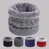 Unisex Winter Fleece-Lined Neck Gaiter – Warm, Thick, Solid Color Knitted Scarf