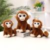 Simulation Big Eyed Smile Golden Monkey Plush Toy Soft Stuffed Monkey Doll Birthday Gift for Children Bedroom Decoration
