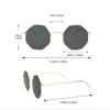 Trendy Retro Octagon Sunglasses for Men & Women Lightweight Metal Frame UV400 Eyewear Perfect for Beach Parties & Outdoor Trips