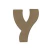 Wooden Letter - Medium - Y - 8cm - Brown - Mixed - Customizable Decoration