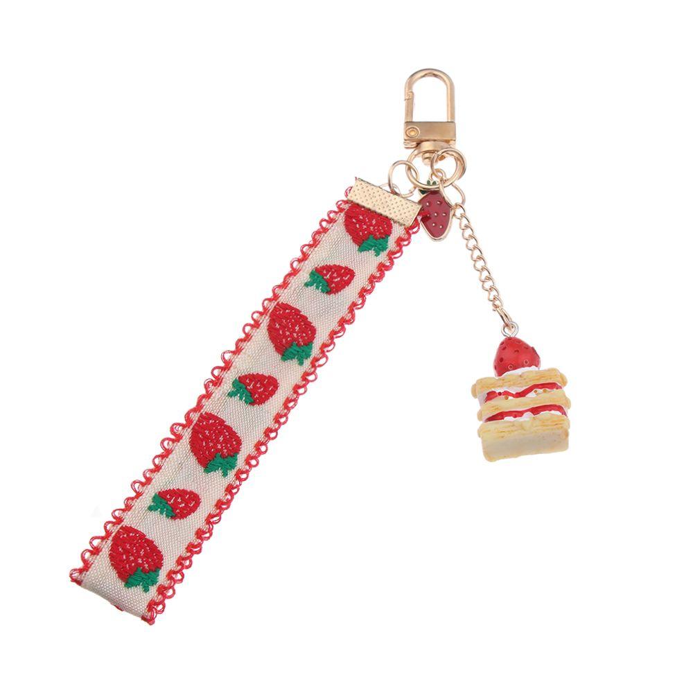 Fashion Charm Popular Bag Pendant Cake Mobile Phone Lanyard Cute Strawberry