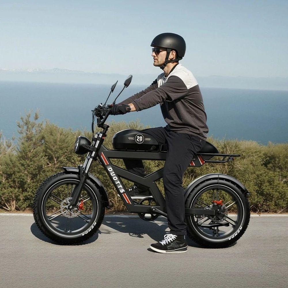 Electric bicycle Duotts F20, 750W motor, 52V 27AH battery, top speed 40 km/h, cruising range 140km, 20x4.0 inch tires