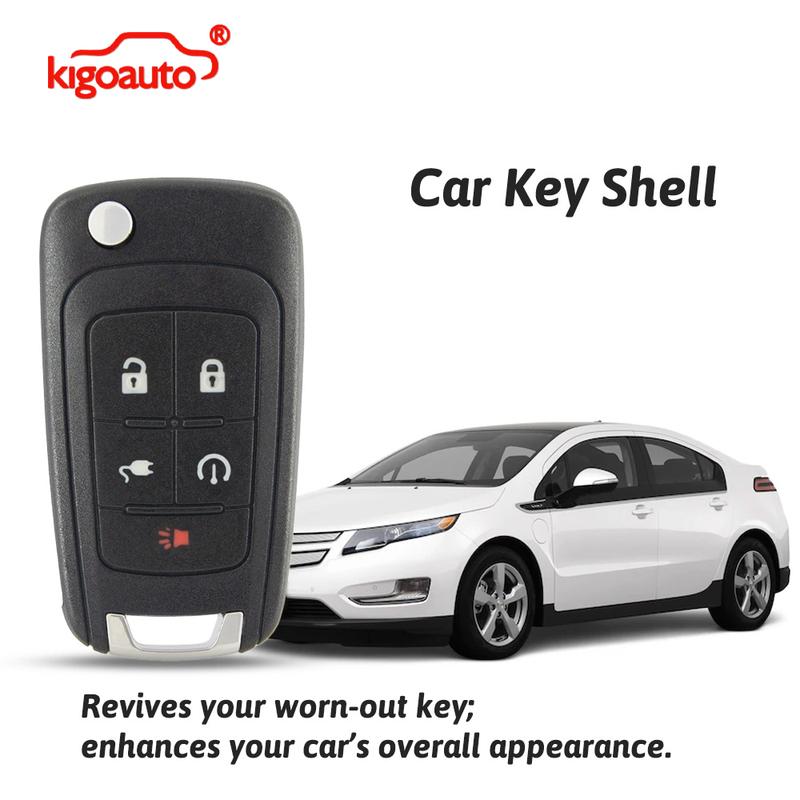 kigoauto Remote Key Case Shell 5 Button Flip Key Fob Replacement Case for Buick LaCrosse GL8 Chevrolet Volt 2010-2015