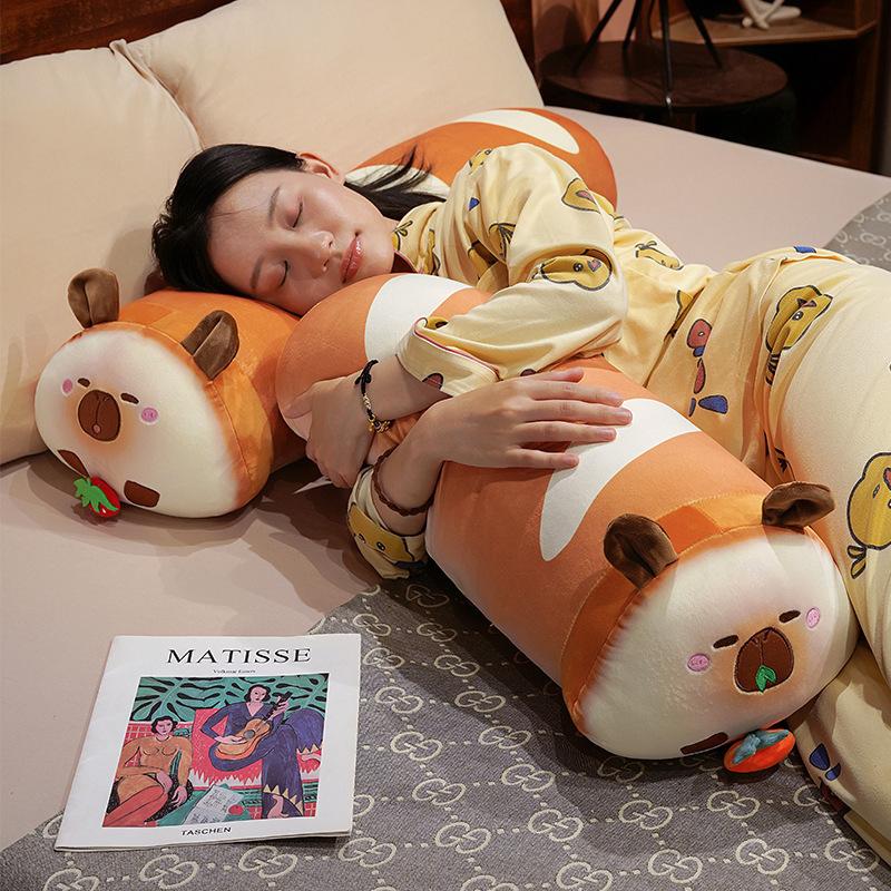 Мультяшная капибара, багетная подушка, плюшевая игрушка-кукла, кукла капибара, домашняя подушка, кукла-марионетка