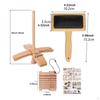 Wool Brushes Crochet Accessories Convenient Drop Spindle Carders Yarn Wpi Guide Gauge Multitool
