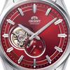 Orient Мужские RN-AR0010R (Современный полускелетный мужской металл) Круглые часы из серебристой нержавеющей стали