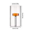 Glass Art Candle Cup Candlestick Ambience Transparent Windproof Ornaments DIY Home Decor