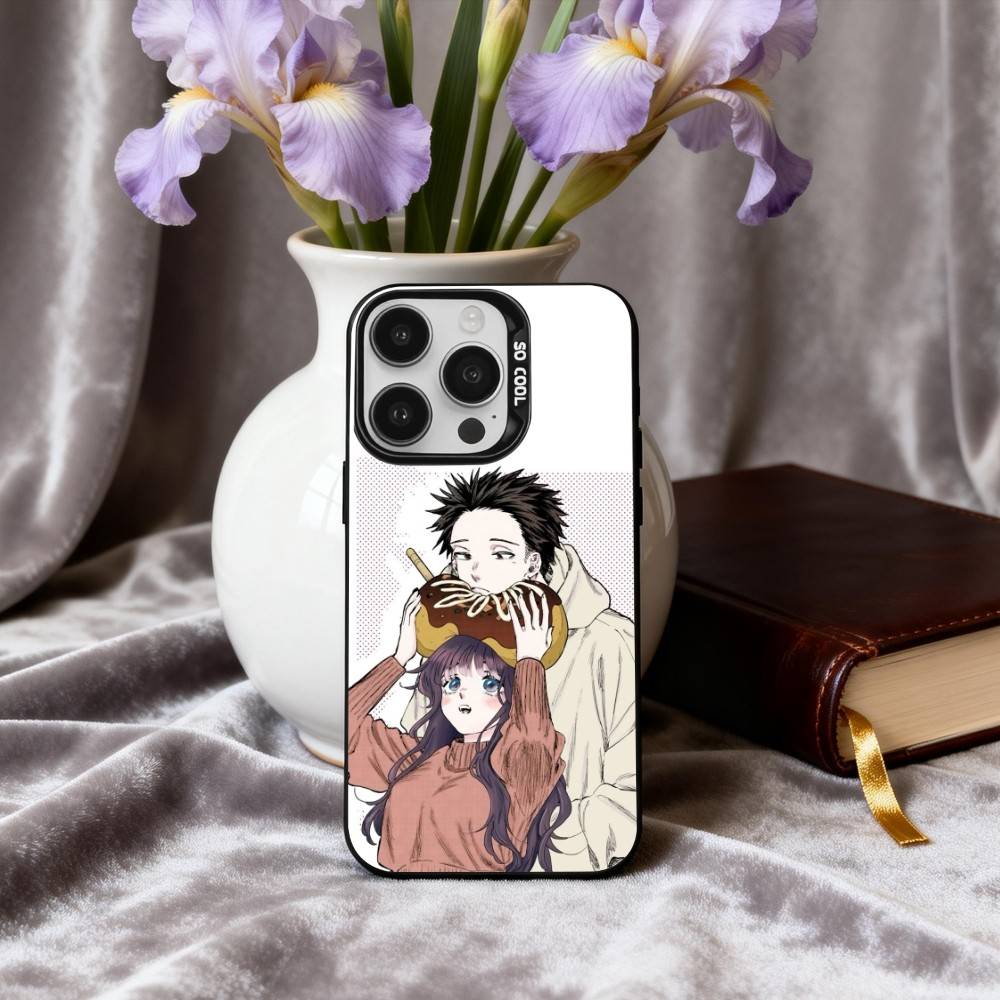 K-Kaoru H-Hana wa Rin to S-Saku Чехол для телефона Для iPhone17,16,15,14,13,12,11 Plus,Pro Max Черный Конфетный Посеребренная Крышка