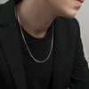 Titanium Steel Snake Bone Chain Necklace Women Men Collarbone Necklace Black Tops Fashion Accessories