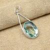 Green Amethyst Gemstone 925 Sterling Silver Handmade Jewelry Women Pendant