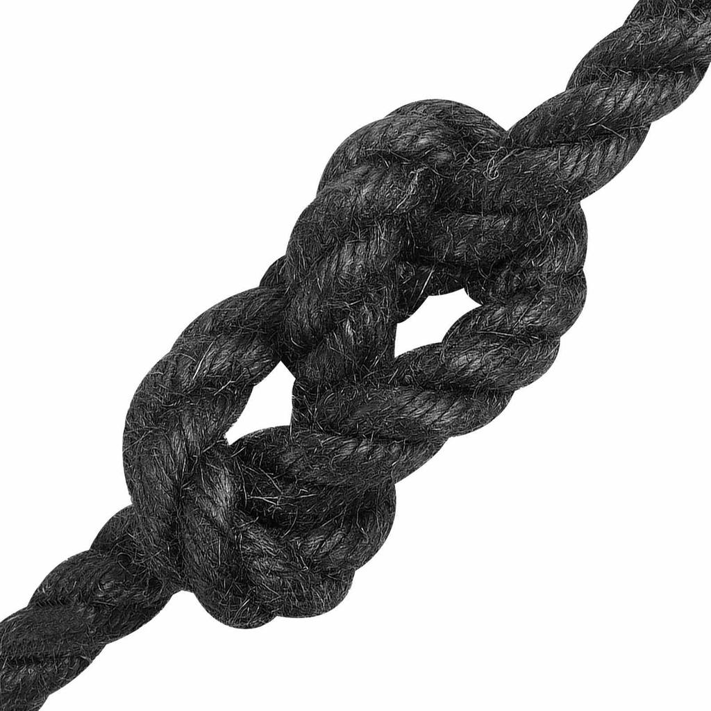 Jute Rope 10 mm Black 100percent Tossa Jute
