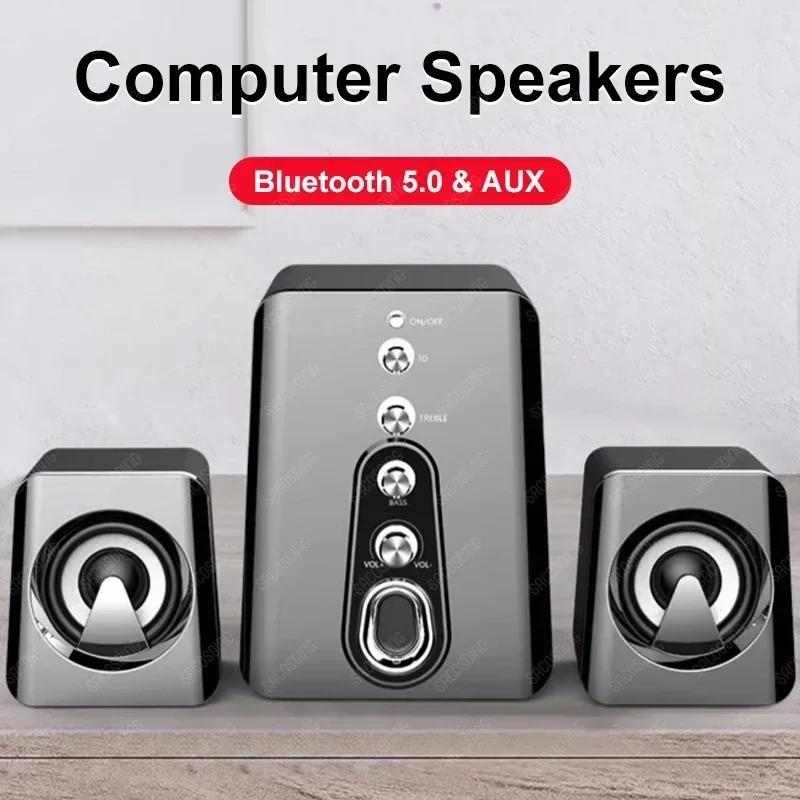 SACCOSDING Computer Speakers Home Theater System Bass Subwoofer Bluetooth Speaker Music Surround For Boombox Desktop Laptop