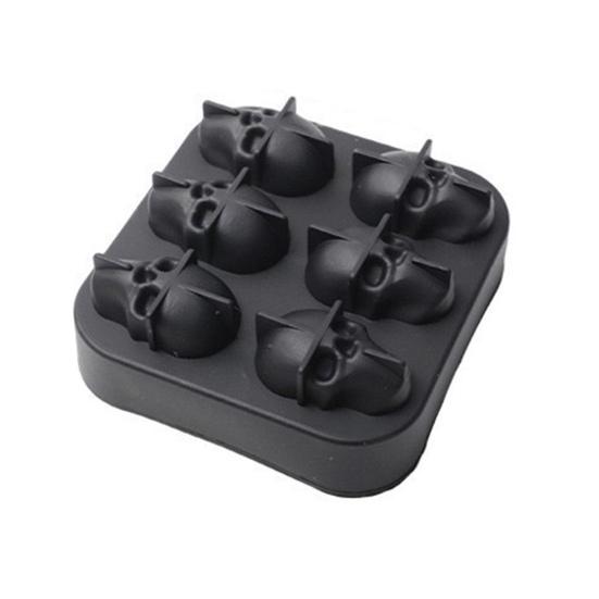 Форма для ледяных шариков в виде черепа, гибкий силиконовый лоток для льда для коктейлей, виски, Хэллоуина, хоррор-тематики, устройство для изготовления кубиков льда для жутких вечеринок, готических мероприятий