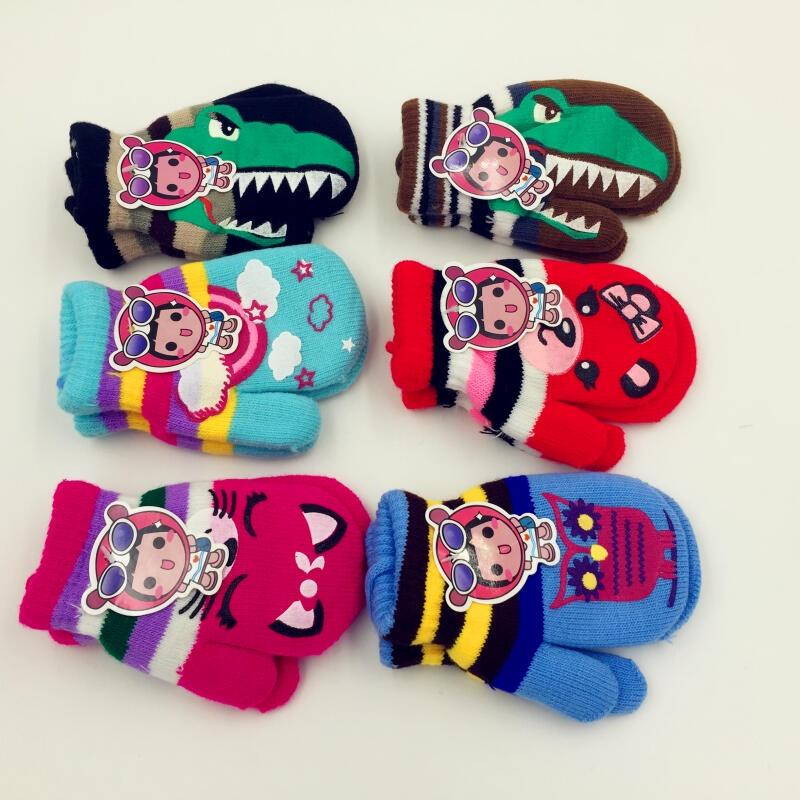 Зимние детские перчатки Dualswish, теплые варежки, детские перчатки с длинными пальцами для детей 2–5 лет, детские перчатки с подвесным воротником