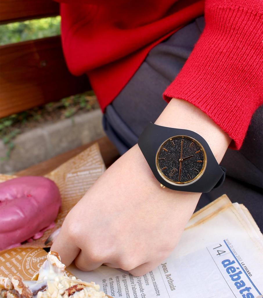 Authorized Distributor Ice Watch Watch 024520 Black Small Plus 37mm 3 Hands [Ice-watch] Women's [ICE Glitter]